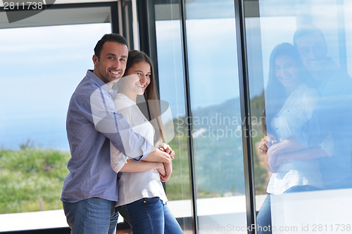 Image of young couple relax at home