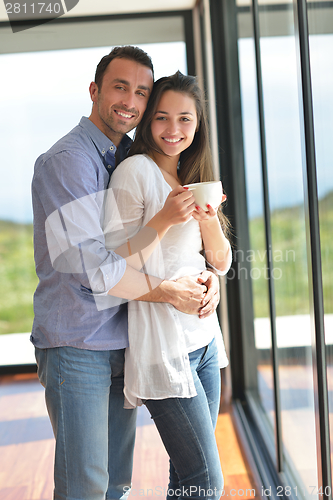 Image of young couple relax at home