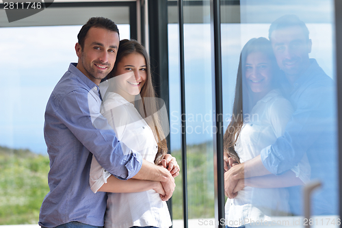 Image of young couple relax at home