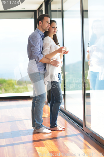 Image of young couple relax at home