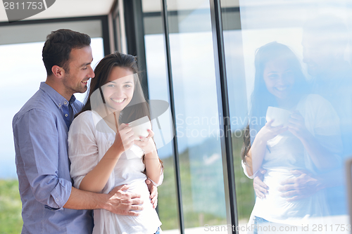 Image of young couple relax at home