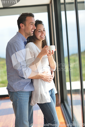 Image of young couple relax at home