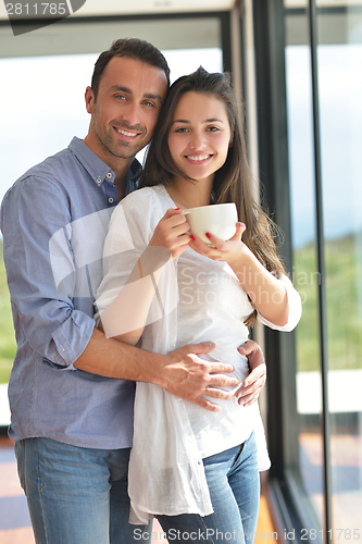 Image of young couple relax at home