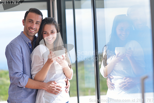 Image of young couple relax at home