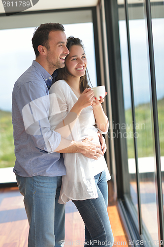 Image of young couple relax at home