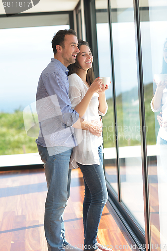 Image of young couple relax at home
