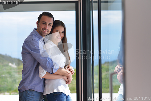 Image of young couple relax at home