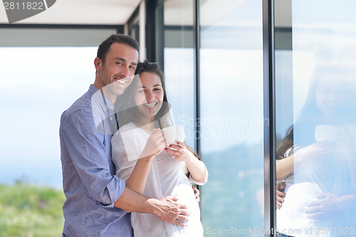 Image of young couple relax at home
