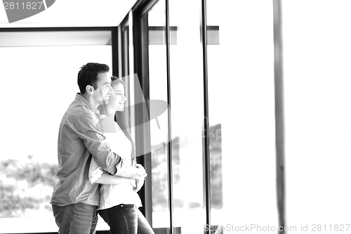 Image of young couple relax at home
