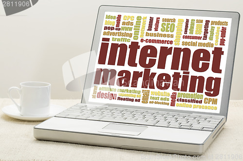 Image of internet marketing word cloud