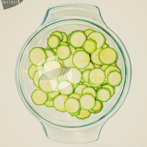 Image of Retro look Courgettes zucchini