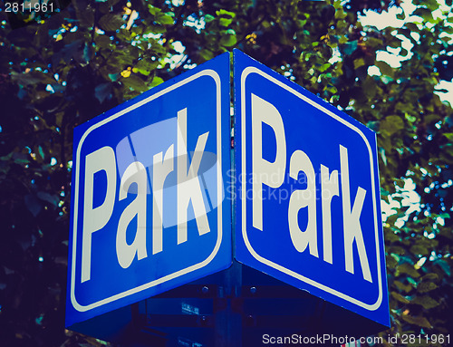 Image of Retro look Parking sign