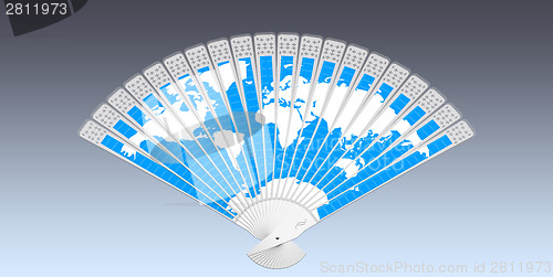 Image of Colorful hand fan