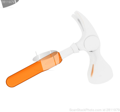 Image of Hammer on white background 