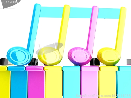 Image of Colorfull piano keys