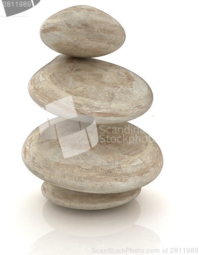 Image of Glossy spa stones. 3d icon 