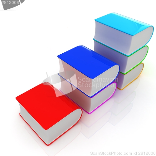 Image of Glossy Books Icon isolated on a white background