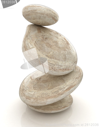 Image of Glossy spa stones. 3d icon 