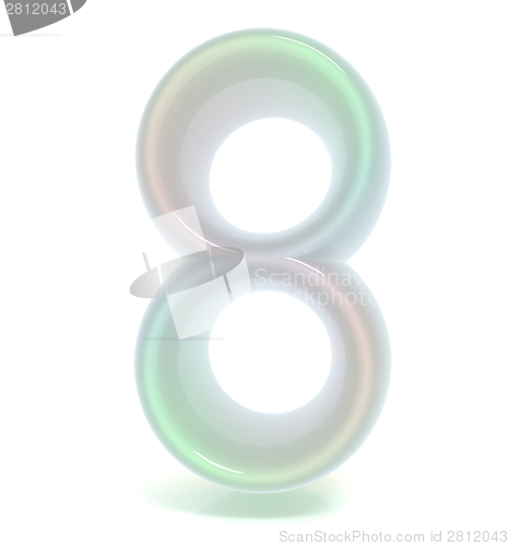 Image of Glossy 3d number "eight"