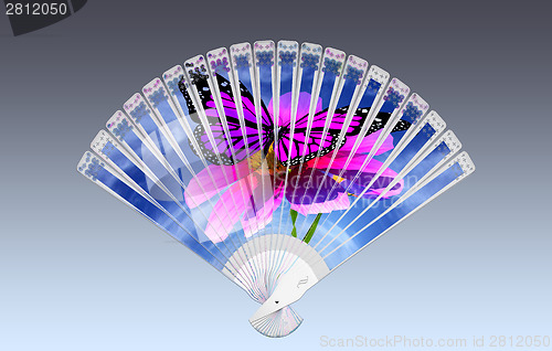 Image of Colorful hand fan 