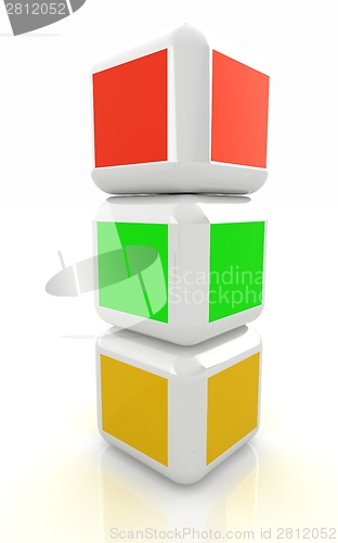 Image of Abstract colorfull blocks 3d