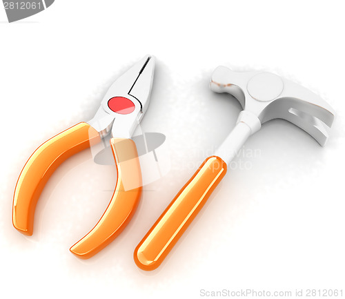 Image of pliers and hammer