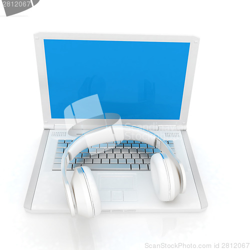 Image of Headphone and Laptop 