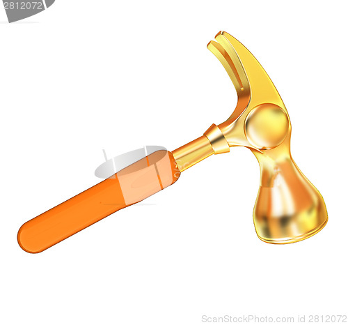 Image of Hammer on white background 