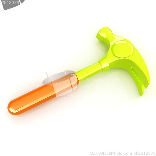 Image of Hammer on white background 