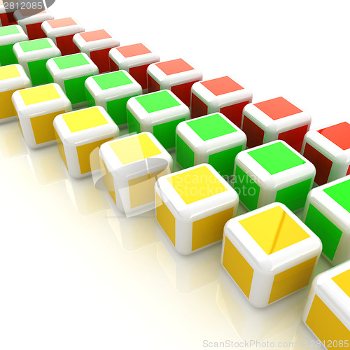 Image of Abstract colorfull blocks 3d