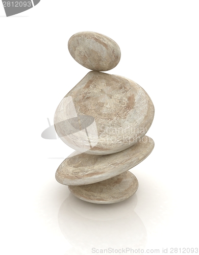 Image of Glossy spa stones. 3d icon 