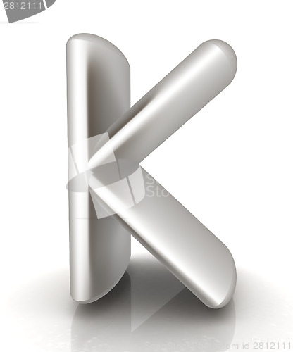 Image of 3D metall letter "K"