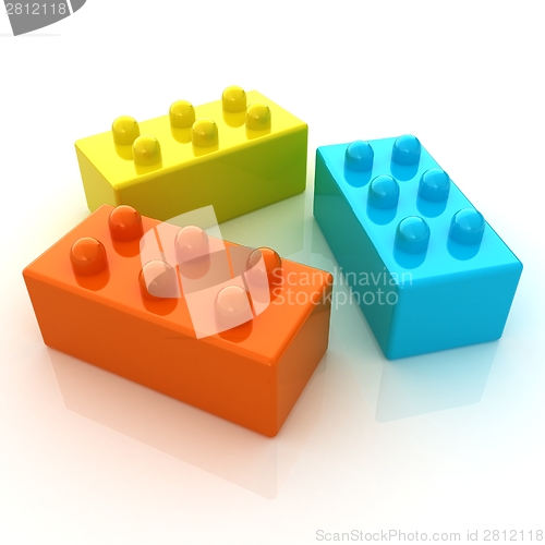 Image of Building blocks on white 