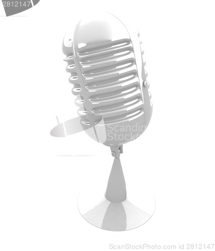 Image of 3d rendering of a microphone