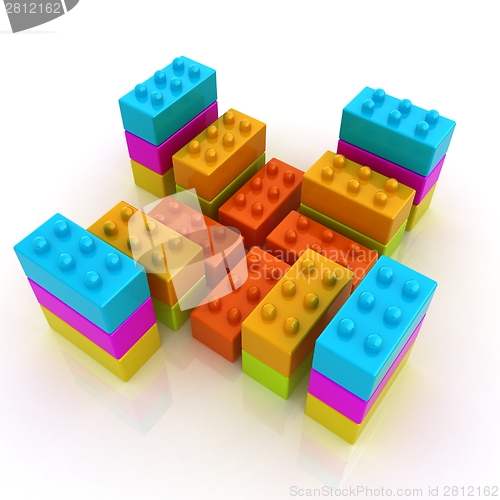 Image of Building blocks on white 