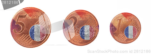 Image of European union concept - 1, 2 and 5 eurocent