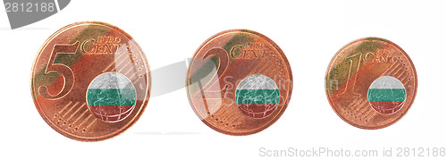 Image of European union concept - 1, 2 and 5 eurocent