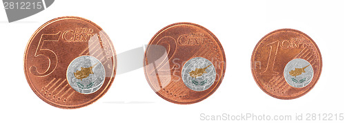 Image of European union concept - 1, 2 and 5 eurocent