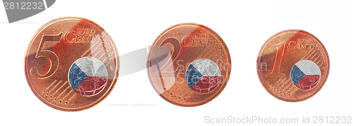 Image of European union concept - 1, 2 and 5 eurocent