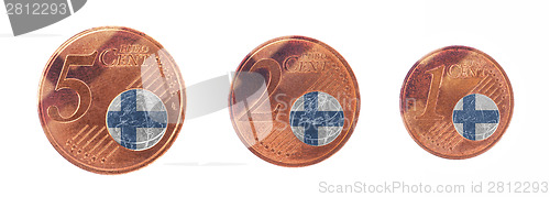 Image of European union concept - 1, 2 and 5 eurocent