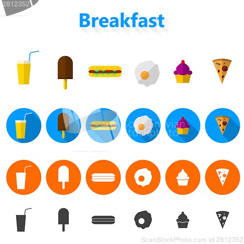 Image of Vector icons for fast food