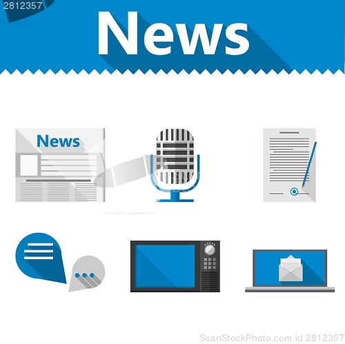 Image of Flat icons for news