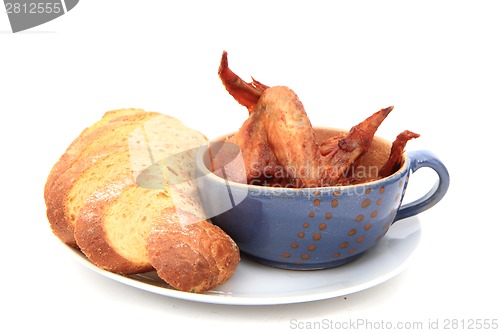 Image of grilled chicken with bread