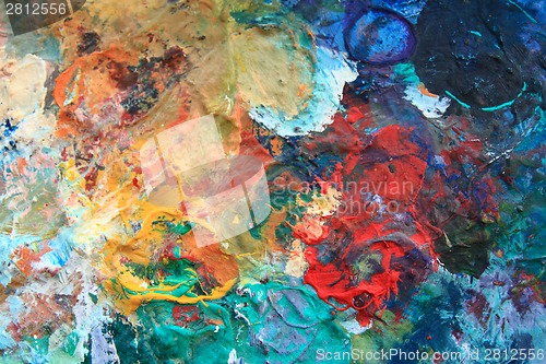 Image of color palette as abstract background