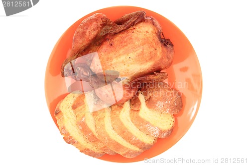 Image of grilled chicken with bread