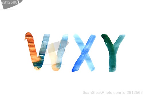 Image of hand painted alphabet 