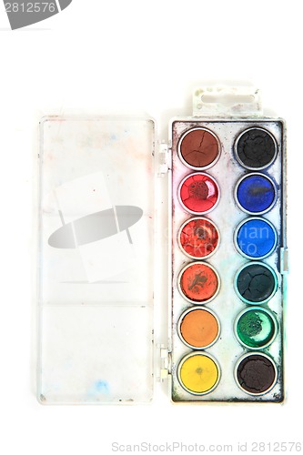 Image of water colors palette 