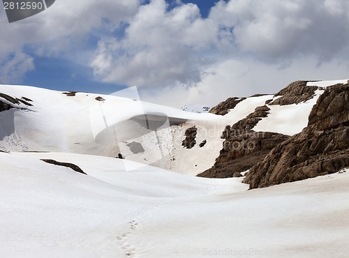 Image of Snowy mountains with cornice