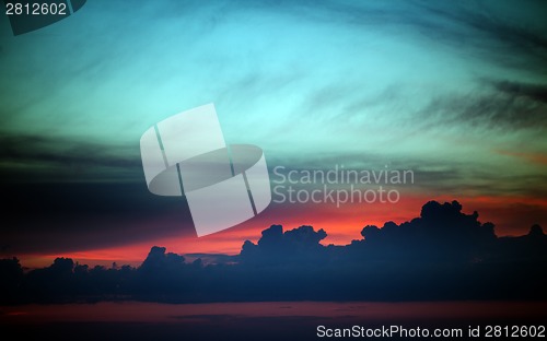 Image of Multicolor sunset sky summer sea 