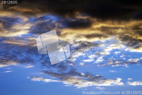 Image of Multicolor sunset sky on summer sea